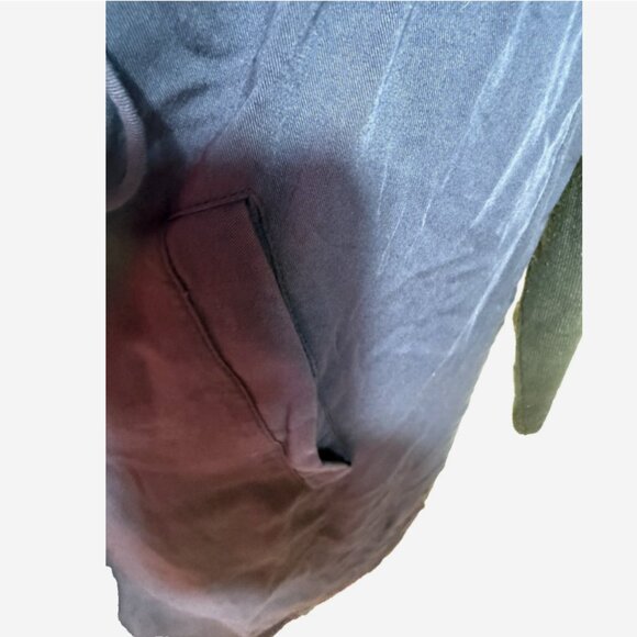 City Chic Navy Blue and Black Long Sleeve Jacket with Drawstring Waist, 18/20 - Picture 7 of 10